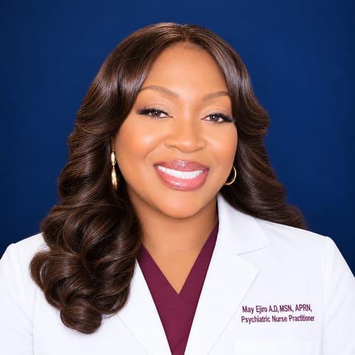 Headshot of May Ejiro Omoijuanfo, NP